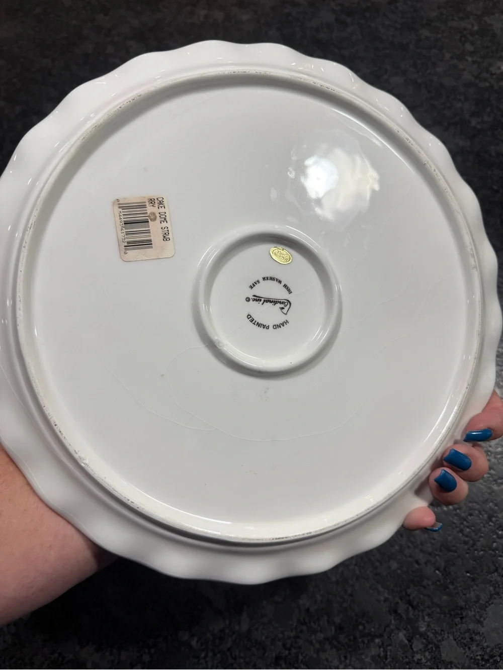 NWT Vintage cake plate made by Cardinal inc. cake dome and platter